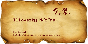 Illovszky Nóra névjegykártya