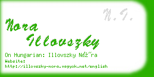 nora illovszky business card